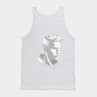 Enigmatic Silver Silhouette - Iconic Hair Style No. 606 Tank Top